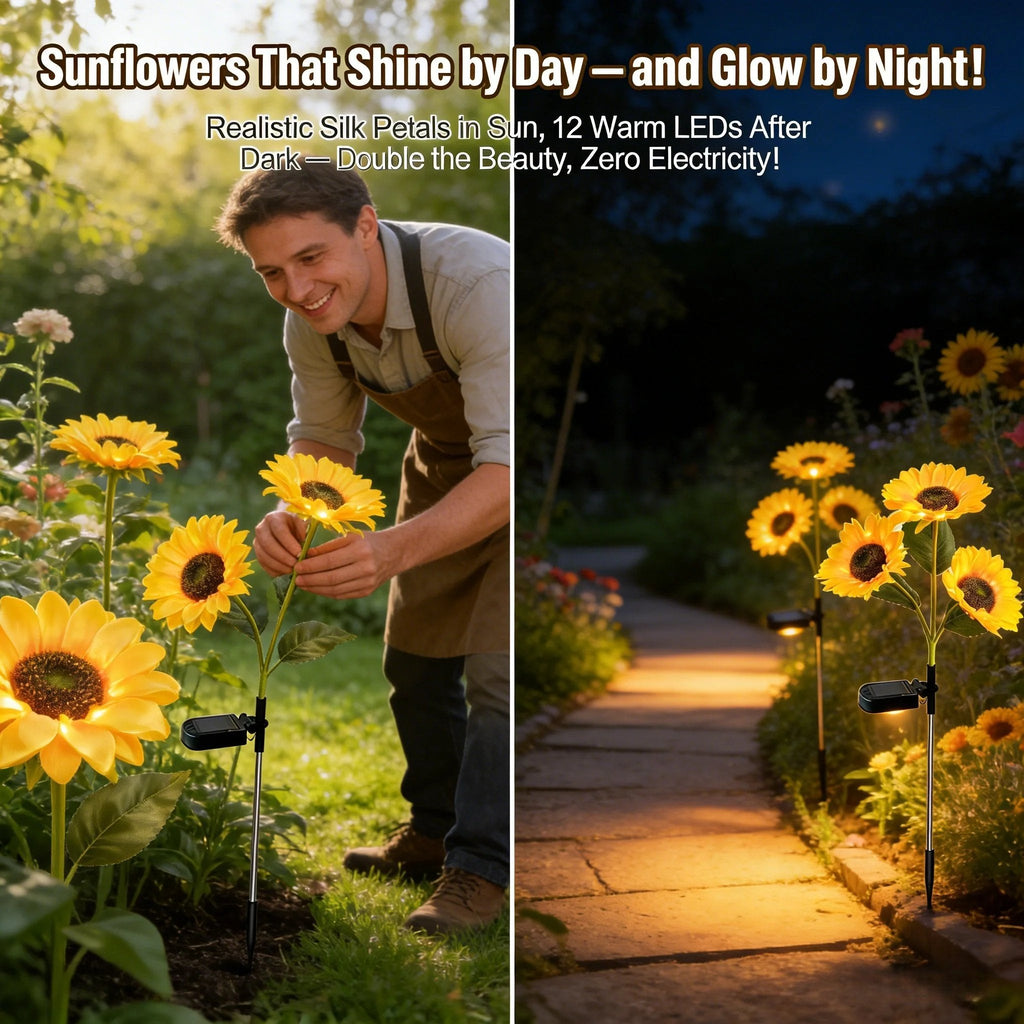 🌻🌞Solar LED Sunflower Garden Lights