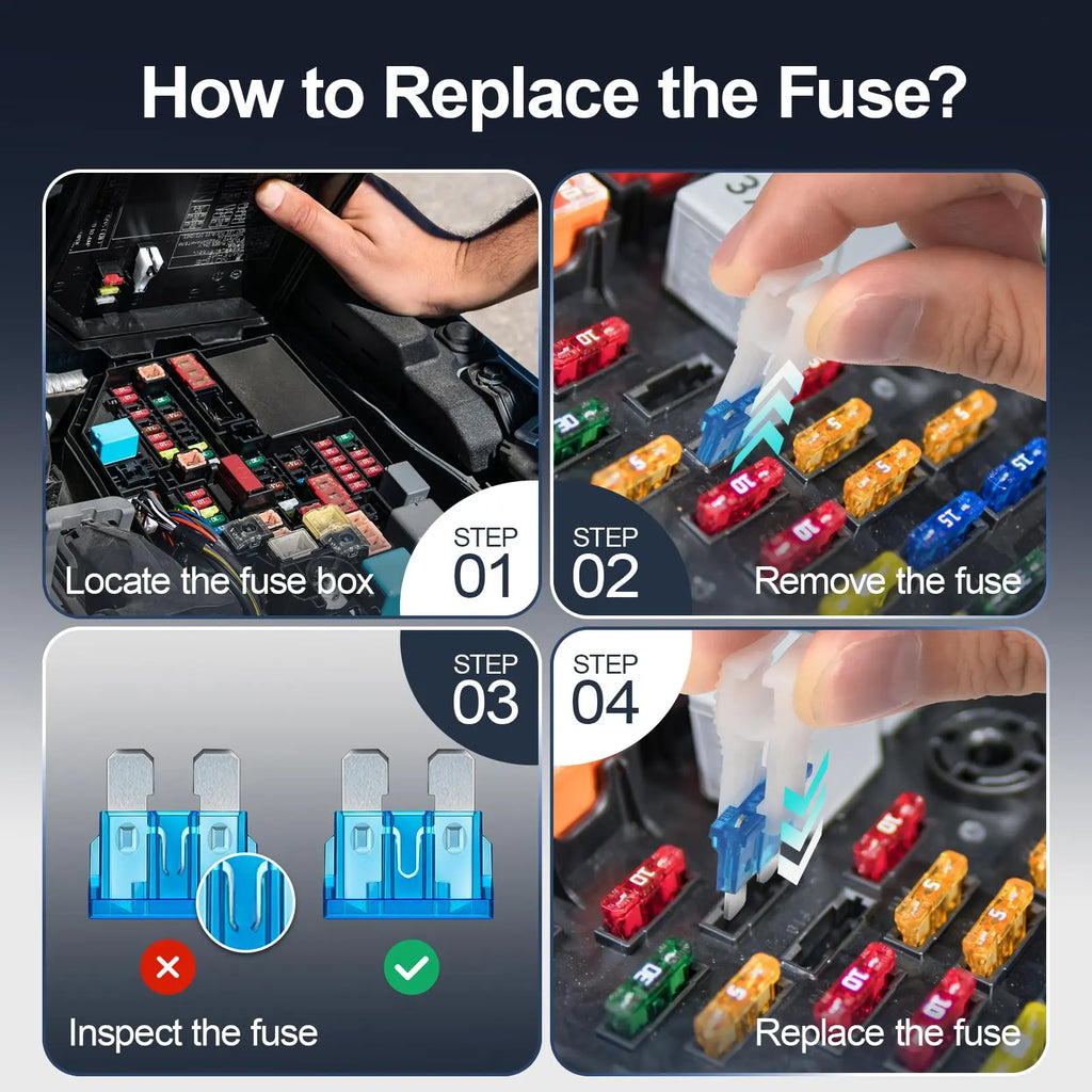 🚗Professional 300PCS Automotive Fuse Assortment with Circuit Tester & Puller