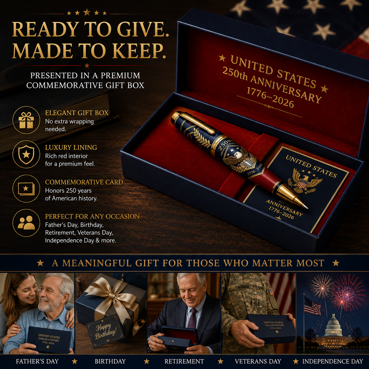 🔥America 250th Anniversary Commemorative Pen Gift Set