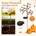 🎃 Pumpkin Solar Stake Lights 4PCS – Halloween Outdoor Yard Decor