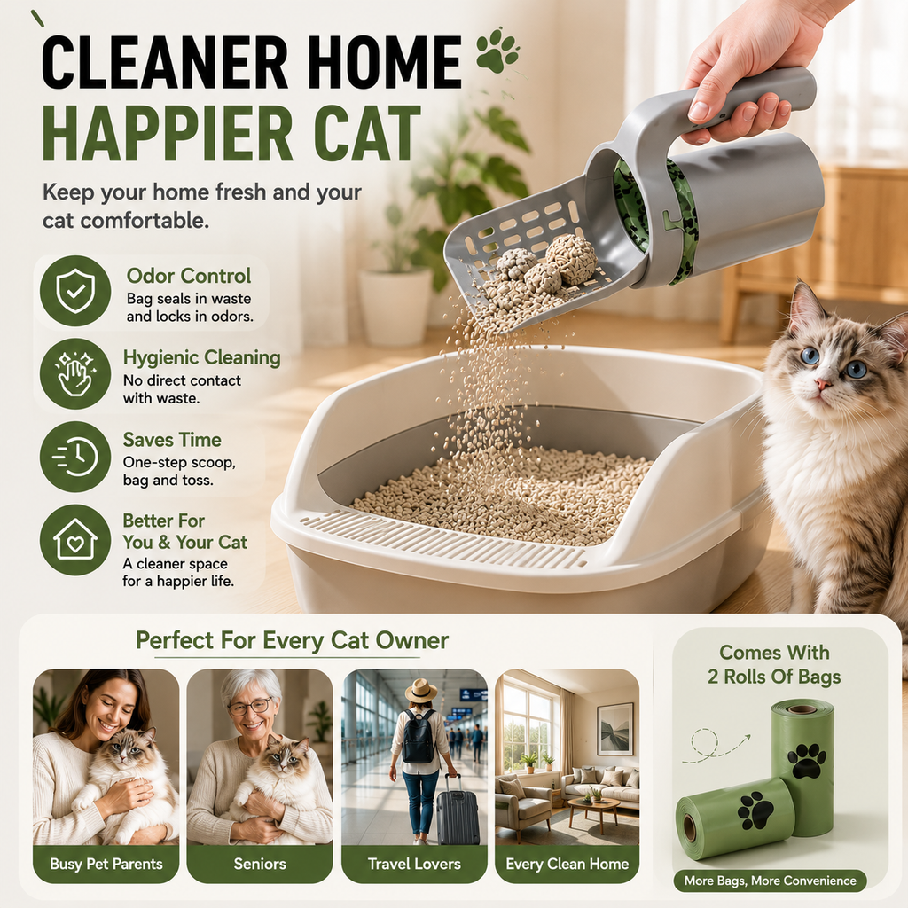 🔥 50% OFF TODAY | Cat Litter Scooper with Holder