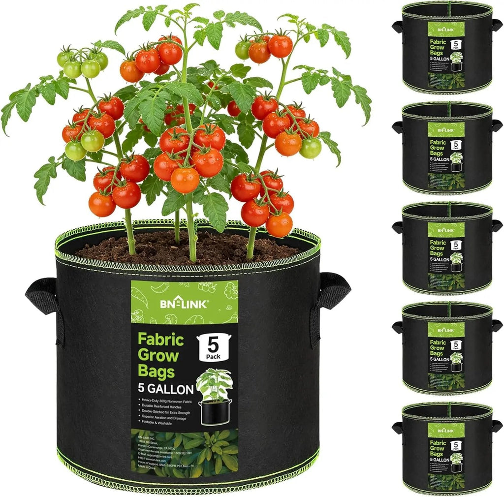 BN-LINK 5-Pack 5 Gallon Grow Bags