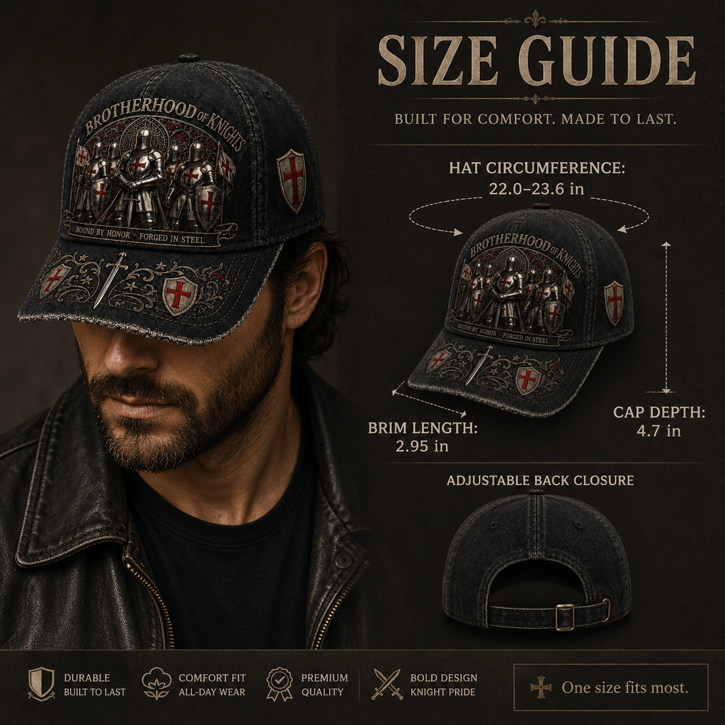 ⚡ Bound By Honor Forged In Steel – Knights Templar Cap