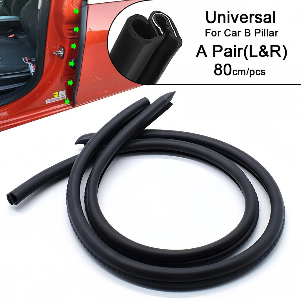 Car Door Seal Strip - 2PCS B-Pillar Seal Strip, Automotive Rubber Frame Universal for Cars, Trucks, SUV, RVs