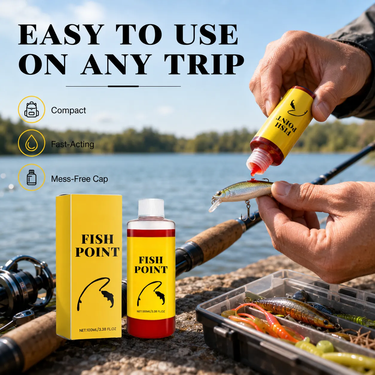 🐟Concentrated Fish Attractant Liquid – Fast-Acting Red Worm Formula