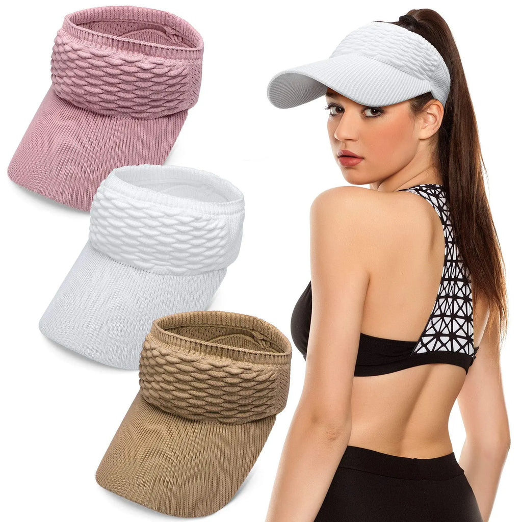 Women's High Ponytail Sun Visor Hat for Sun Protection