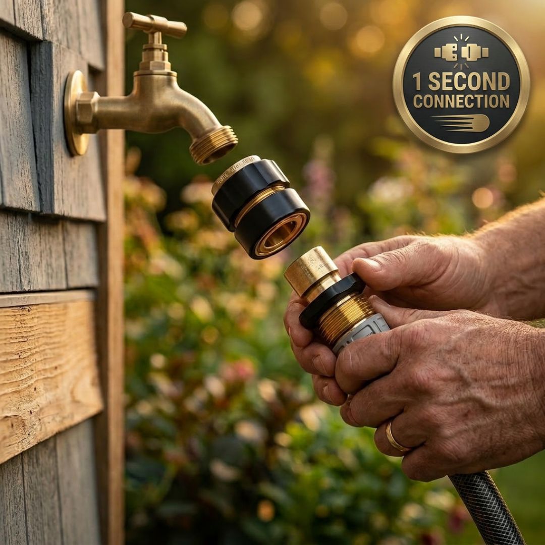 💧 Universal Quick Connect Pro Garden Hose Fittings – Heavy-Duty Reusable Premium Rust-Proof Hose Coupler Set 🛠️