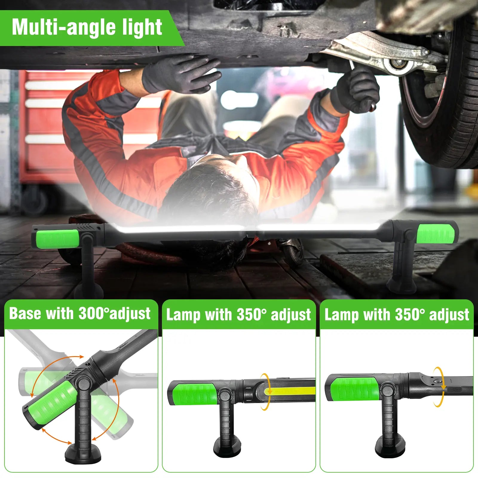 🎁 Father's Day Gift – Linkax 2400LM Work Light Bar, Rechargeable, Magnetic + Hooks