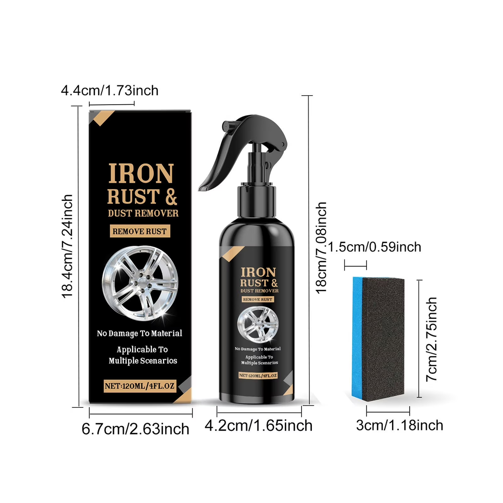 🔥 Rust Remover Spray 120ML – Fast & Effective for Auto & Metal 🚗