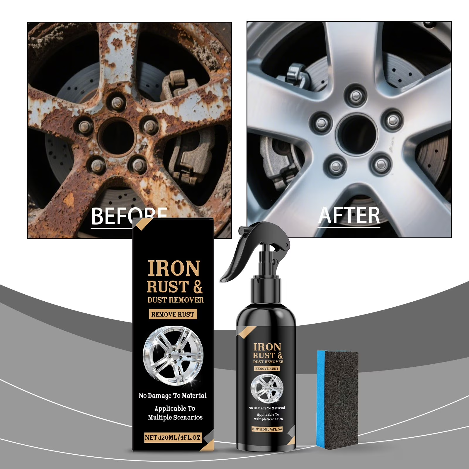 🔥 Rust Remover Spray 120ML – Fast & Effective for Auto & Metal 🚗