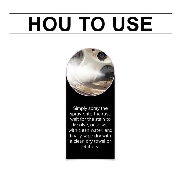 🔥 Rust Remover Spray 120ML – Fast & Effective for Auto & Metal 🚗