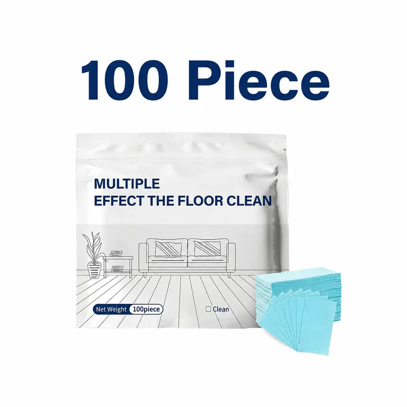 🧼 Multi-Effect Floor Cleaner Wipes – Antibacterial, Deodorizing, Safe for Wood & Tile (100 Pcs)