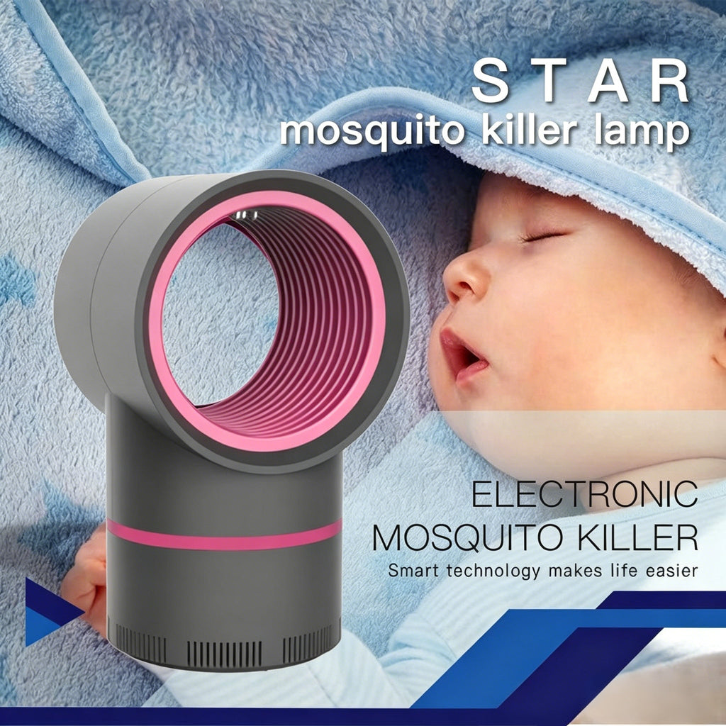 🦟 360° LED Mosquito Killer Lamp – Mute UV Light, Bug Trap for Home
