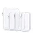 📦 Clear Hard Zipper Storage Case – Portable Organizer for Makeup & Small Items
