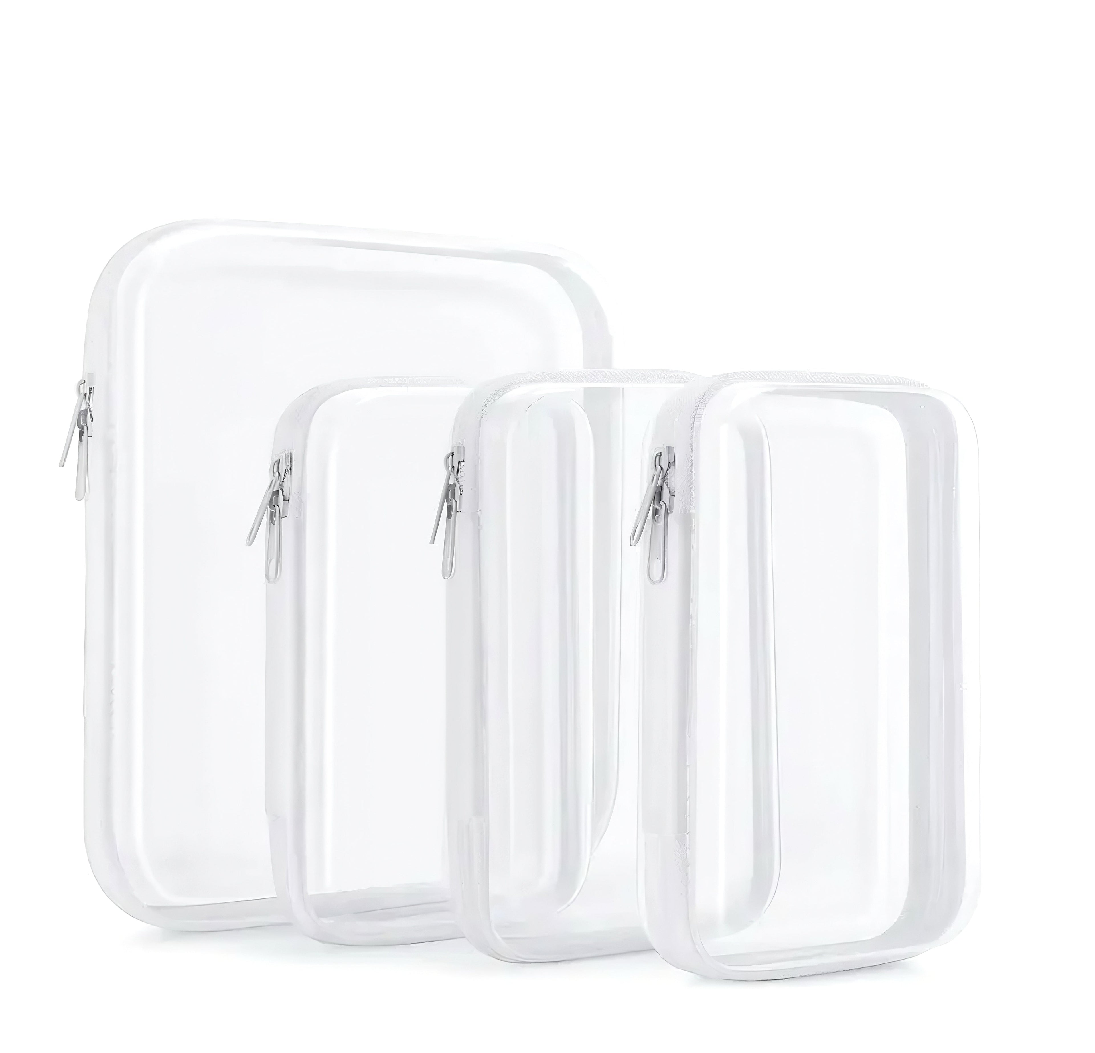 📦 Clear Hard Zipper Storage Case – Portable Organizer for Makeup & Small Items