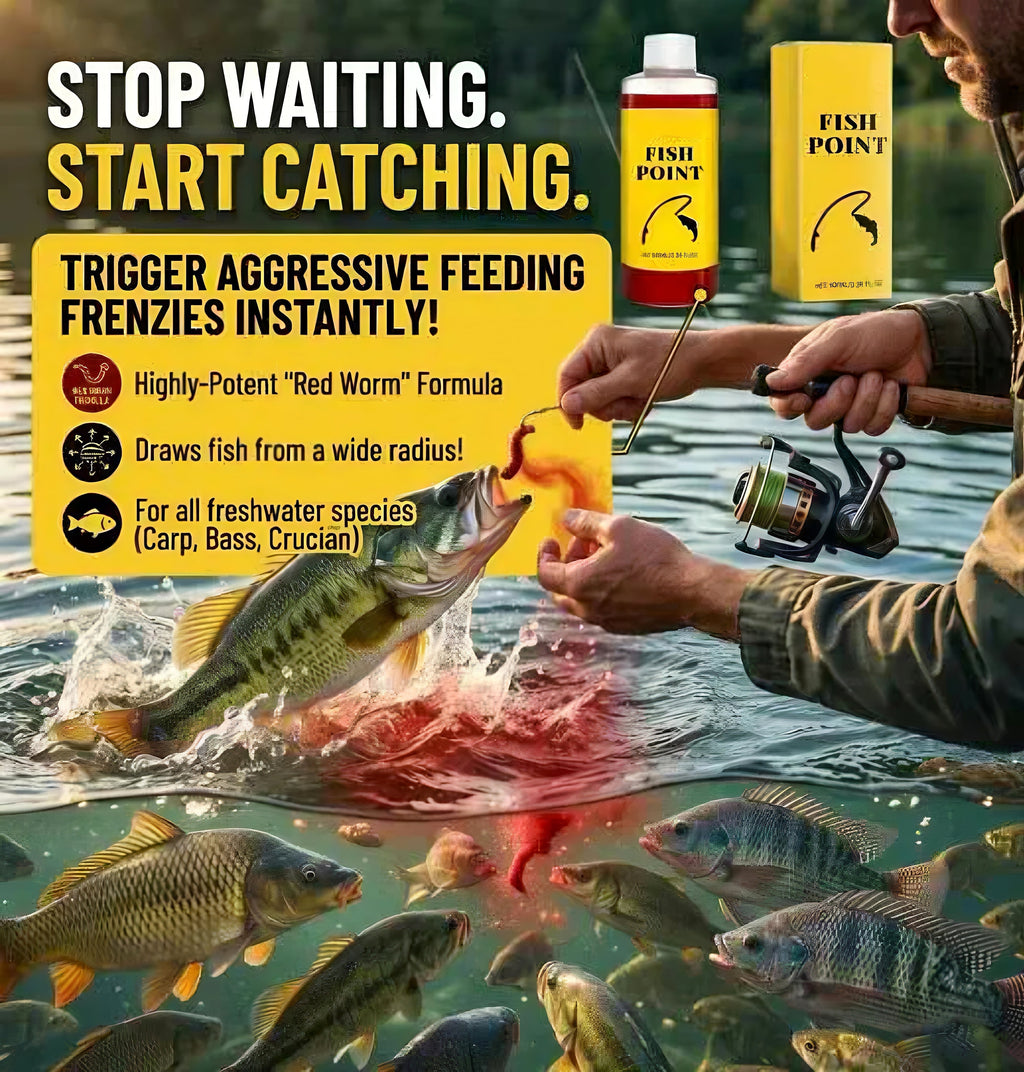 🌊 Premium Fish Lure Attractant Red Worm Formula Easy Fishing