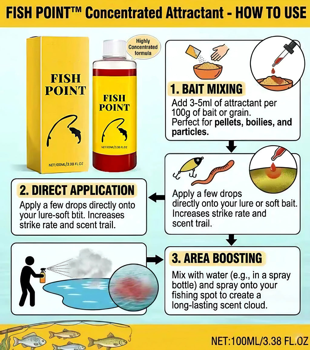 🎣 Fish Attractant – Red Worm Formula, More Bites, Less Waiting
