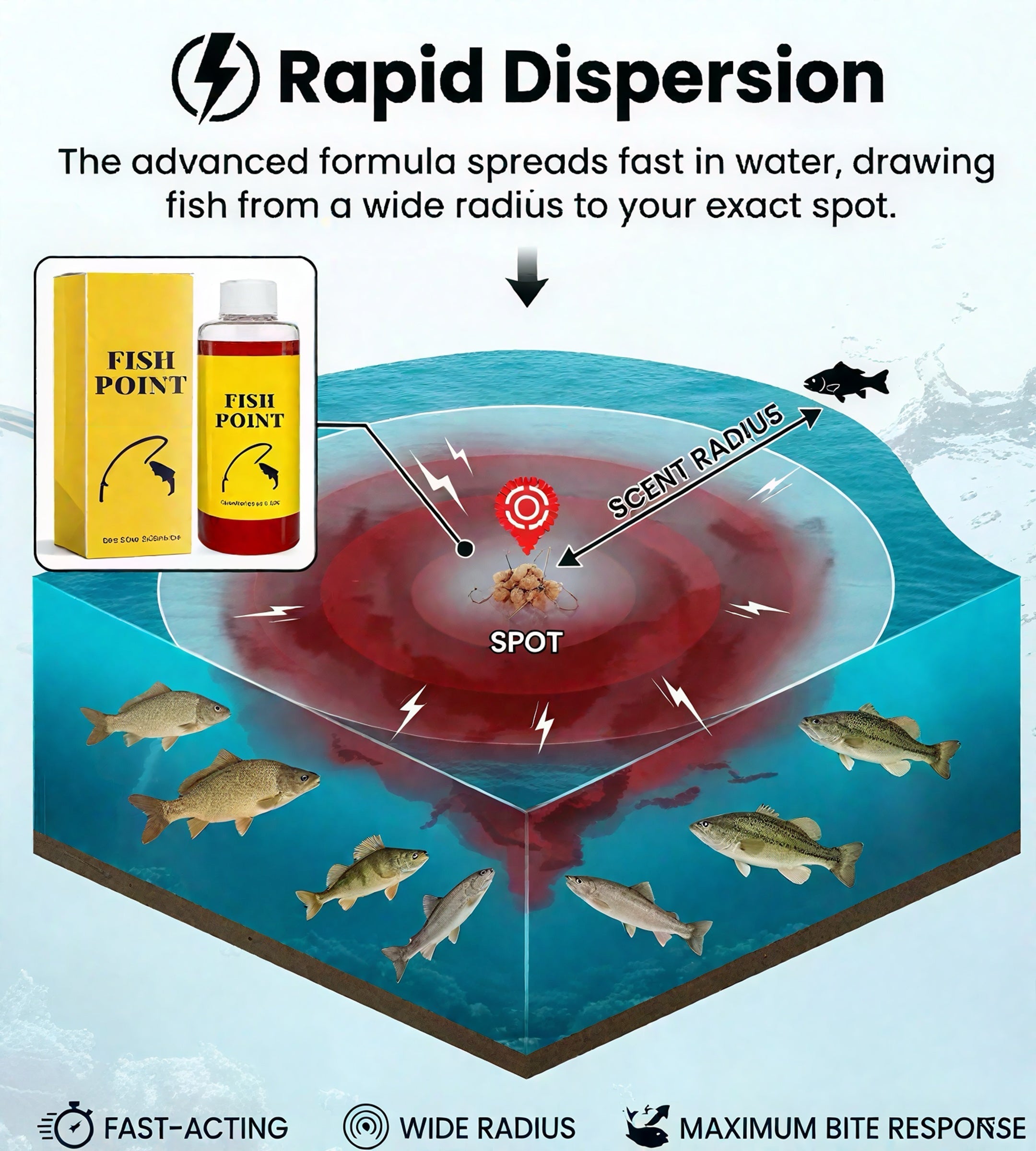 🌊 Premium Fish Lure Attractant Red Worm Formula Easy Fishing
