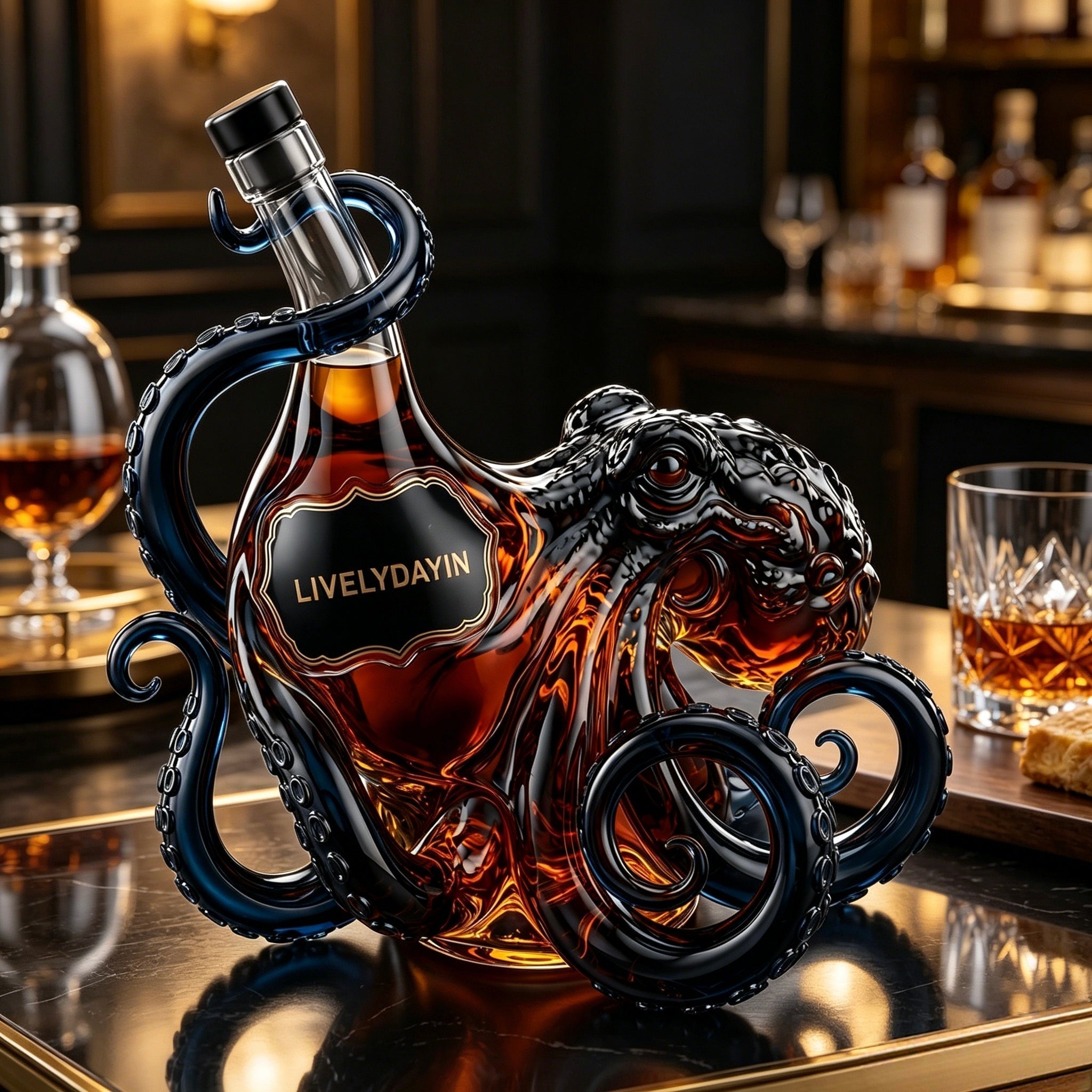 🎁 Father’s Day 49% OFF – Octopus-style whisky bottle, classic collector's edition 🐙🥃