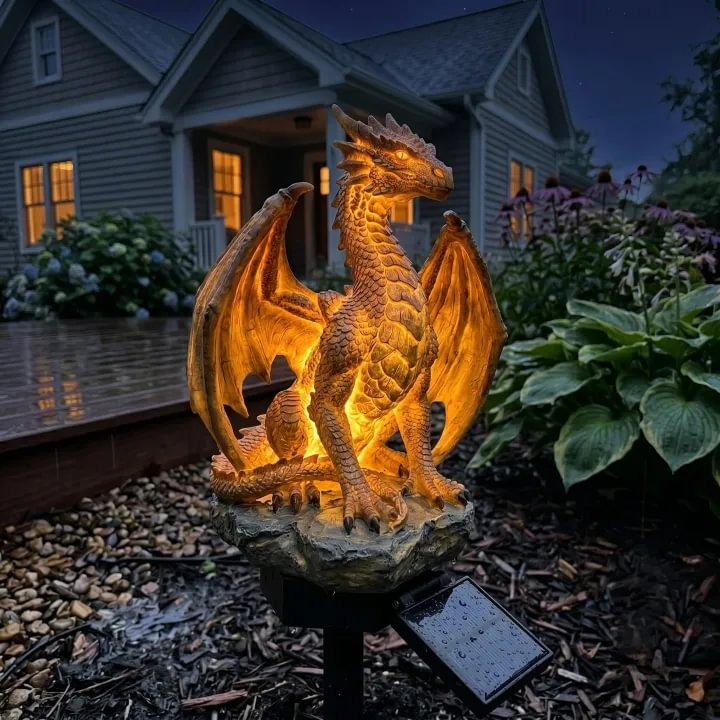 🔥Limited Time 49% Off🐉✨Dragon Legacy Golden Ember Edition Solar Garden Light