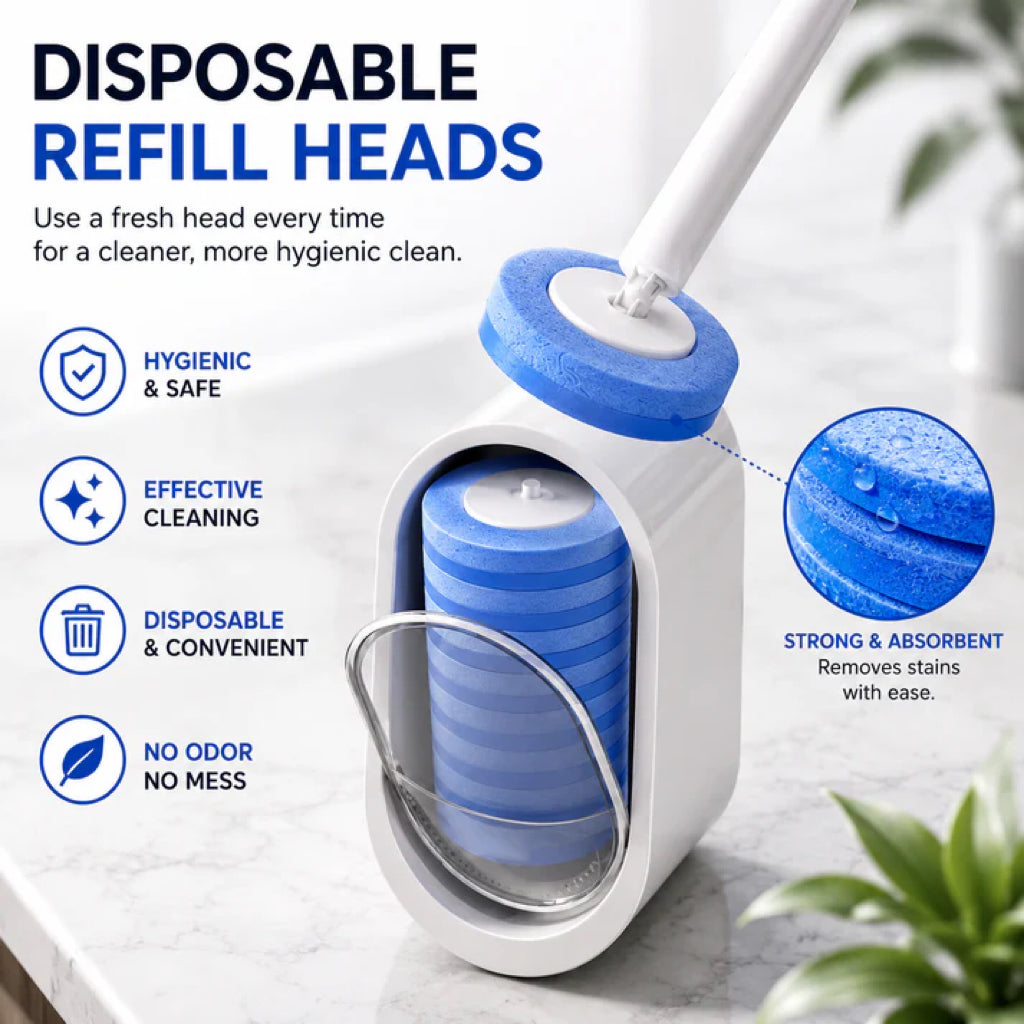 Disposable Toilet Brush Kit | No-Touch Toilet Cleaner