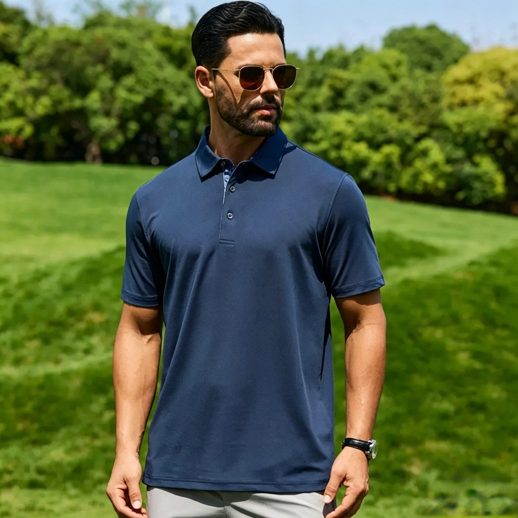 👕 Men's Quick-Dry Performance Polo Shirt | Moisture-Wicking & UPF30+