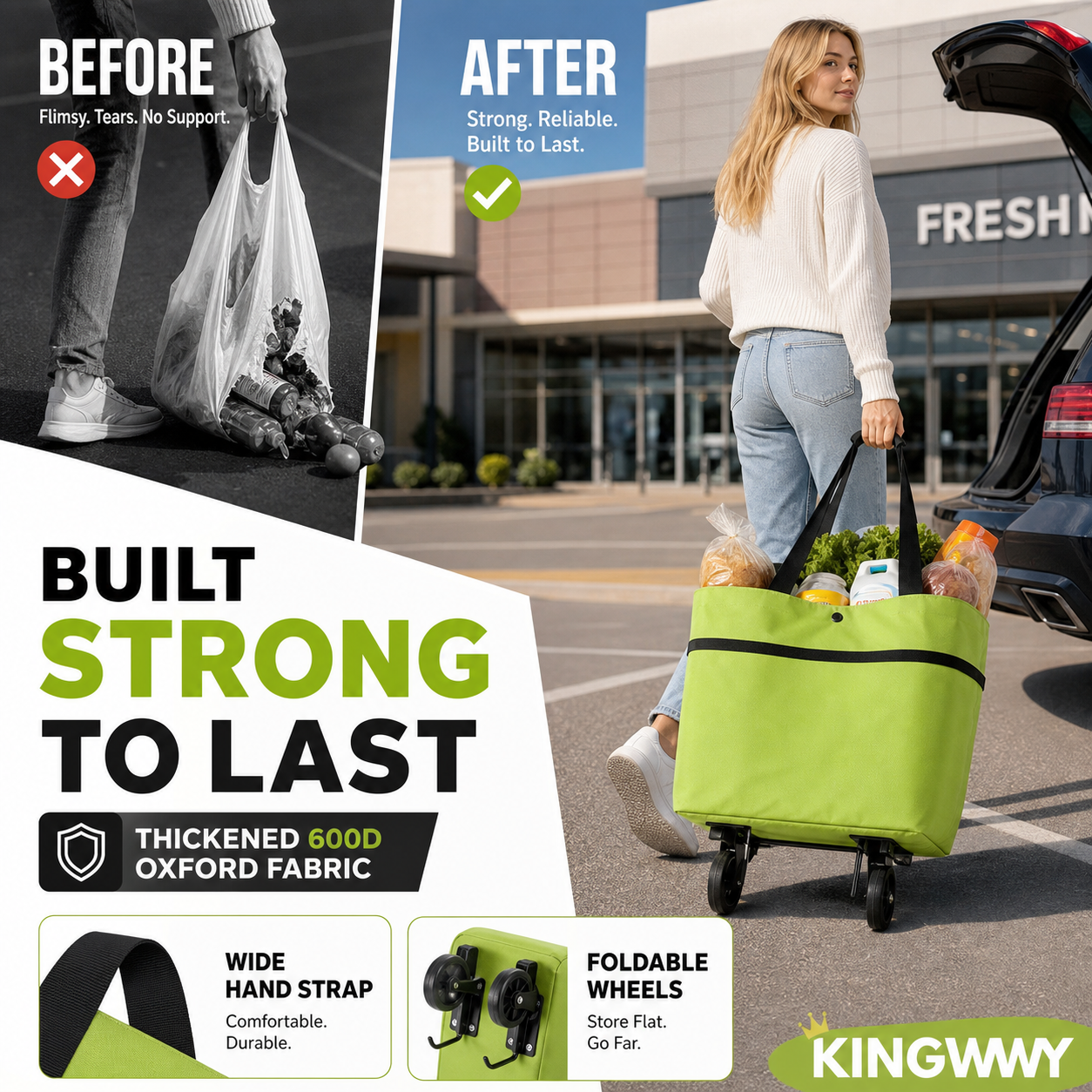 🔥HOT SALE 49% OFF🔥Foldable 2-in-1 Shopping Bag