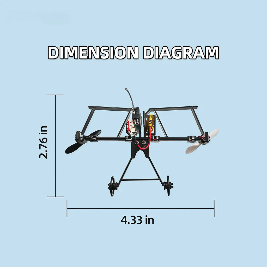 49%OFF RC Paper Airplane Kit with Gyro Stabilizer – DIY Electric Remote Control Plane with Dual Propellers, Lightweight Foldable Flying STEM Toy