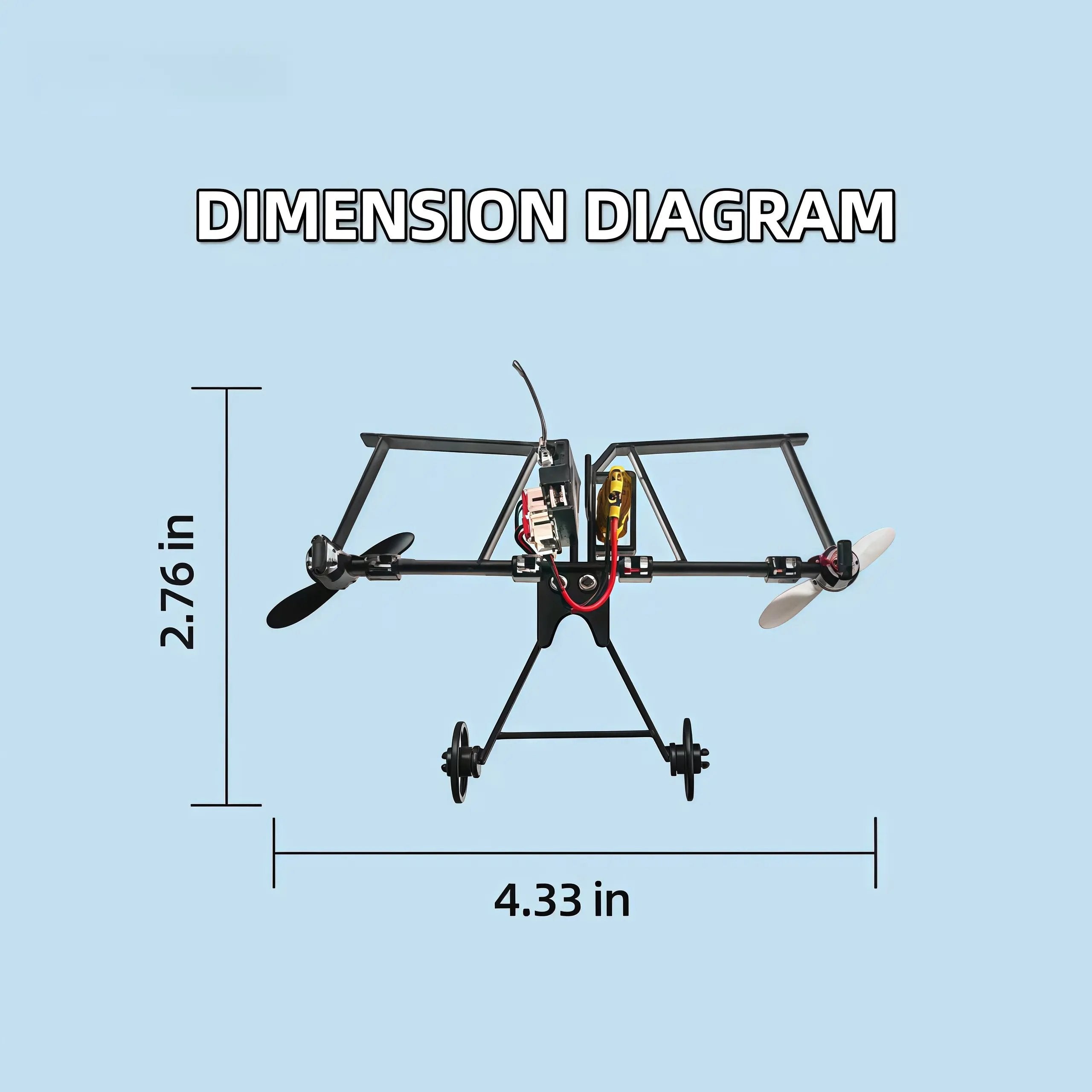 49%OFF RC Paper Airplane Kit with Gyro Stabilizer – DIY Electric Remote Control Plane with Dual Propellers, Lightweight Foldable Flying STEM Toy