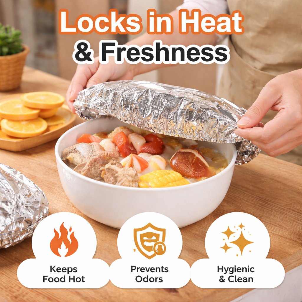 Aluminum Foil Heat Shield Covers – No Plastic 🥘
