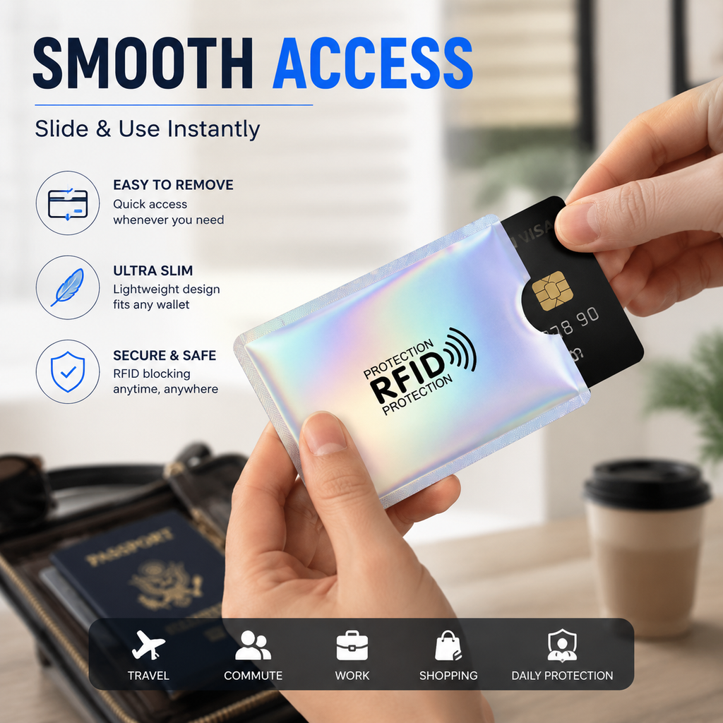 8 Counts RFID Blocking Sleeves Set