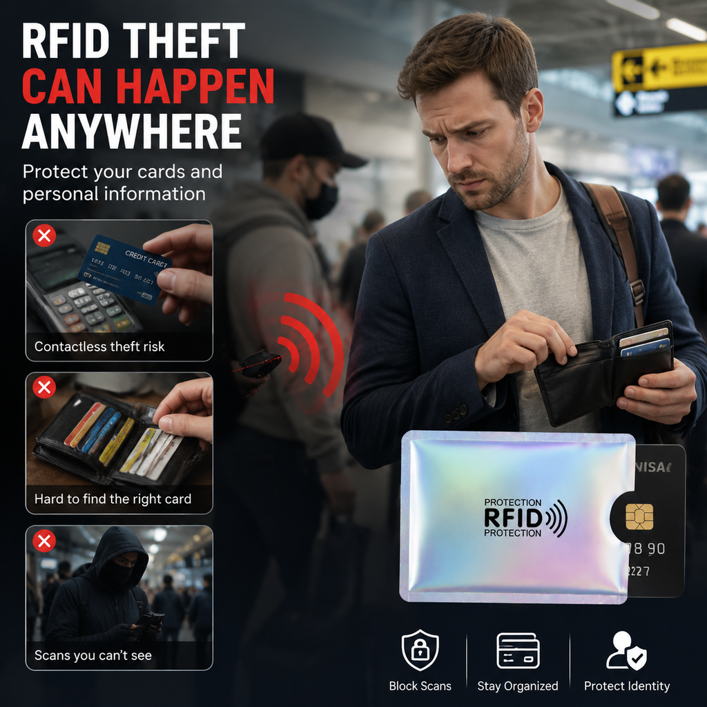 🔥8 Counts RFID Blocking Sleeves Set