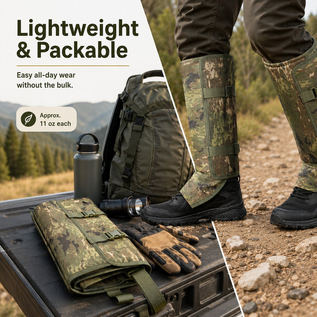 🐍 Snake-Resistant Leg Gaiters – Adjustable, Abrasion-Resistant for Hunting & Hiking