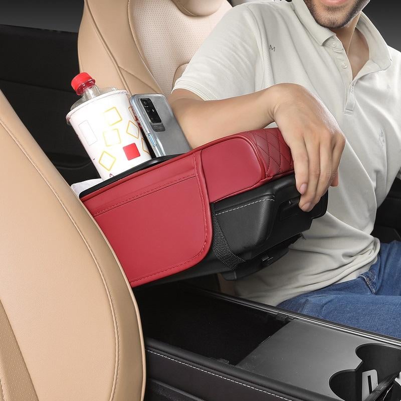 🔥Multifunctional PU Leather Car Armrest Box Mat