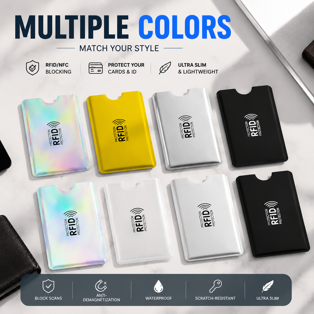 🔥8 Counts RFID Blocking Sleeves Set