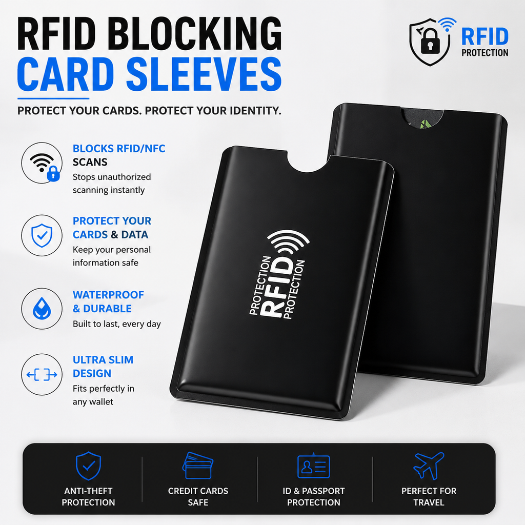 8 Counts RFID Blocking Sleeves Set