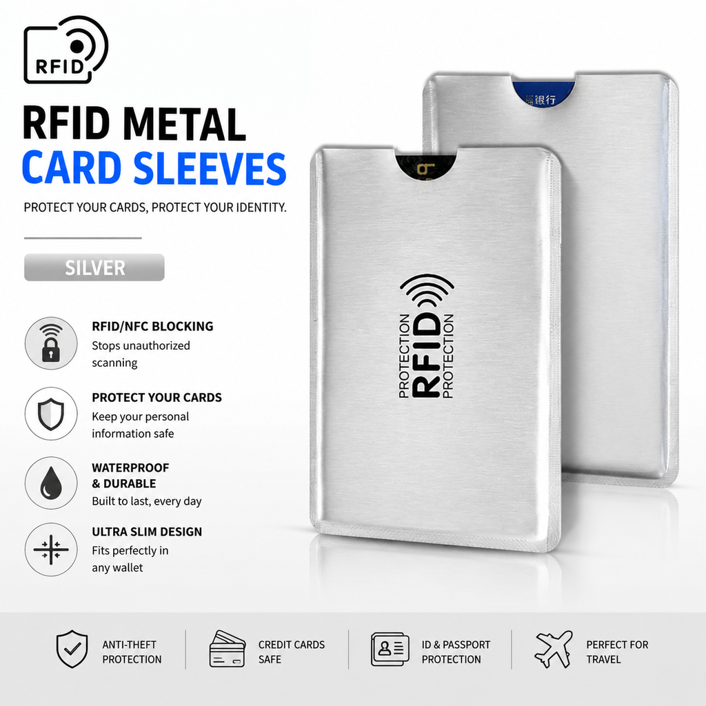 8 Counts RFID Blocking Sleeves Set
