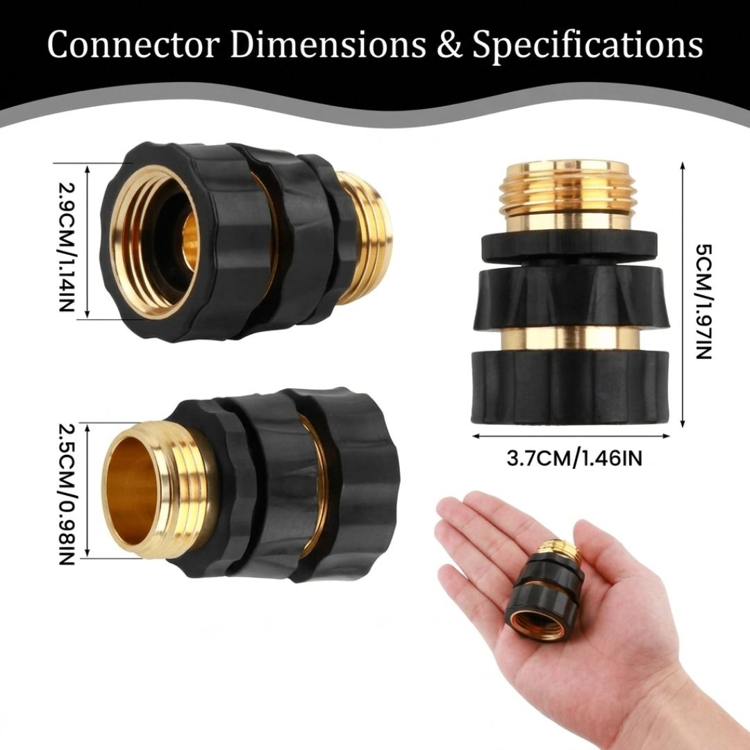 🔥2026 Universal Quick Connect Pro Garden Hose Fittings – Heavy-Duty Reusable Premium Rust-Proof Hose Coupler Set 🛠️