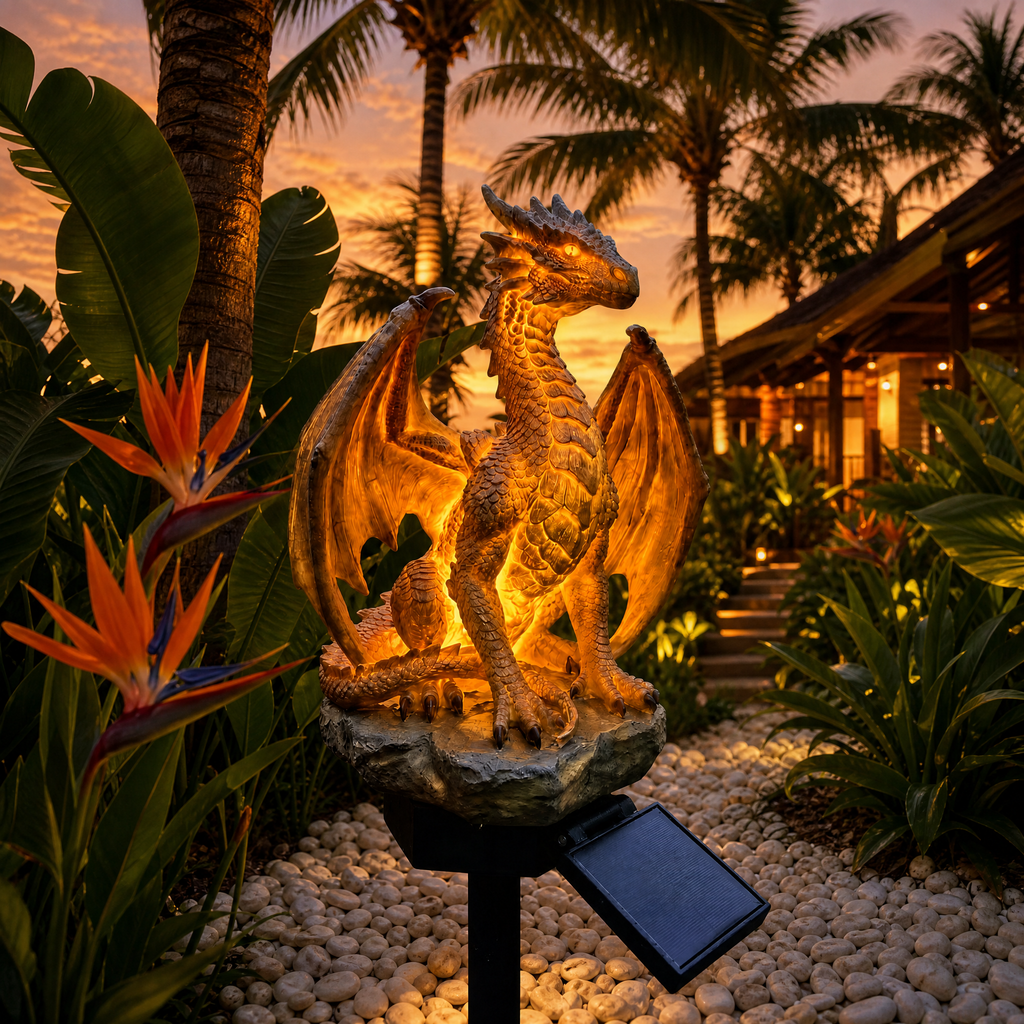 🔥Limited Time 49% Off🐉✨Dragon Legacy Golden Ember Edition Solar Garden Light