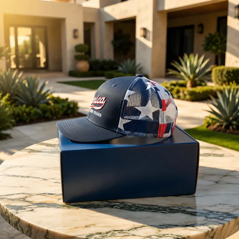 🔥Last day 50% OFF🎁Merica 250 Years Embroidered Mesh Back Trucker Hat