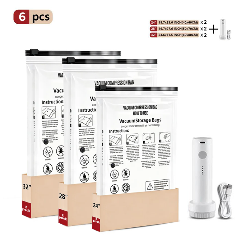 🔥Cordless Travel Vacuum Storage Compression Bag Set