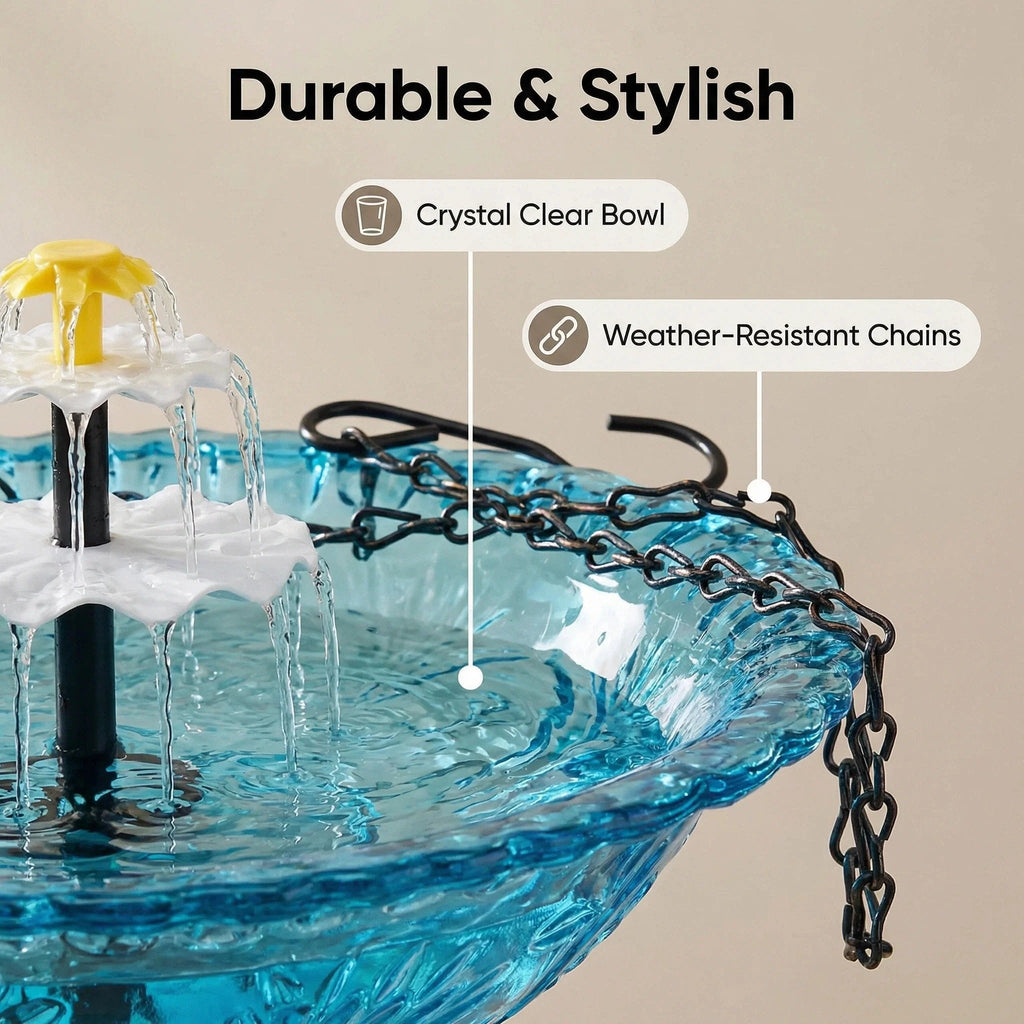 🔥🔥49% Off--Solar Cascade Hanging Bird Bath Fountain🎁Buy 2 Free Shipping