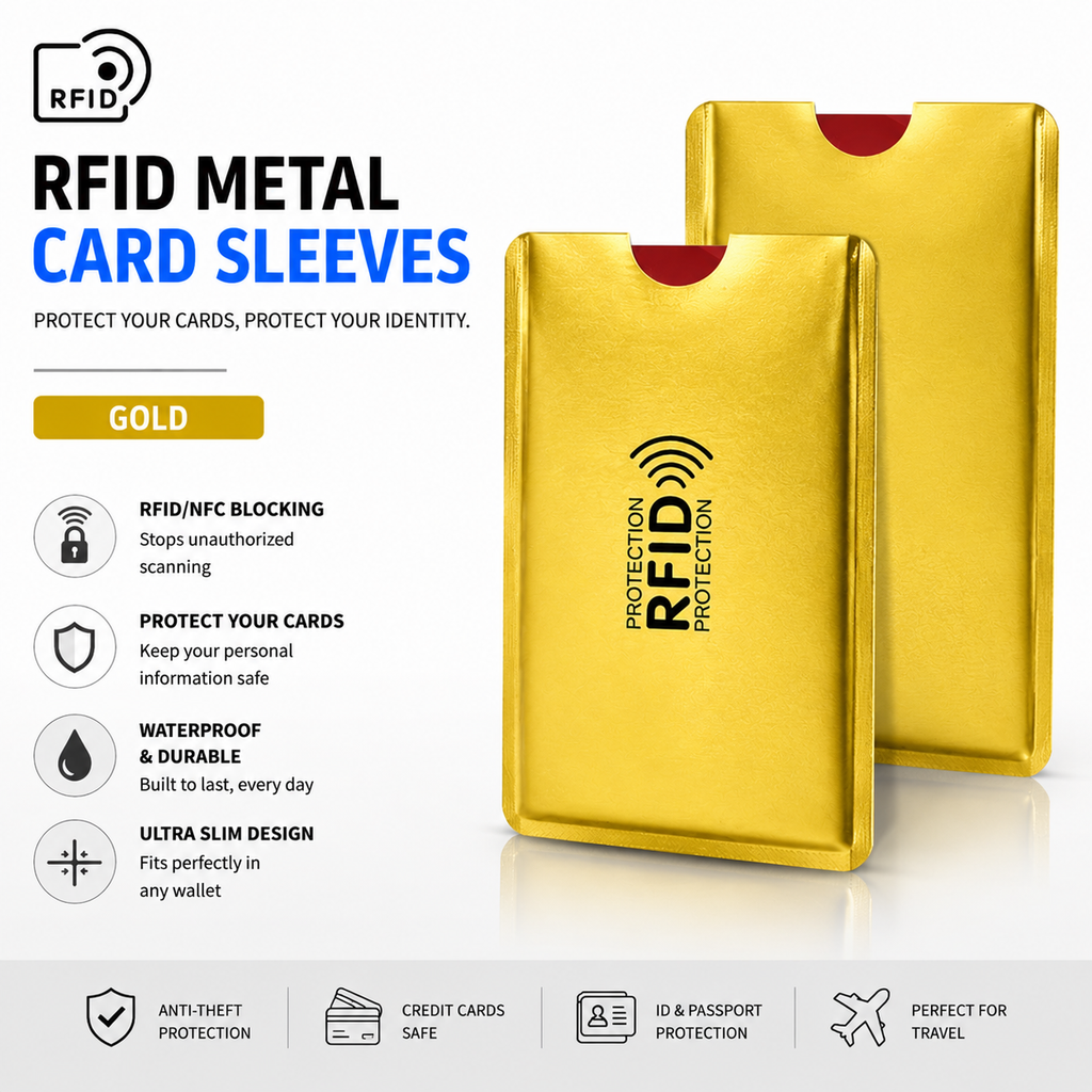 🔥8 Counts RFID Blocking Sleeves Set