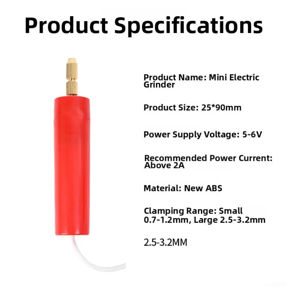 Micro Handheld Drill Bits, 0.7-1.2mm Crystal Epoxy For Resin Jewelry Making Mini Electric Drill Set DIY ABS