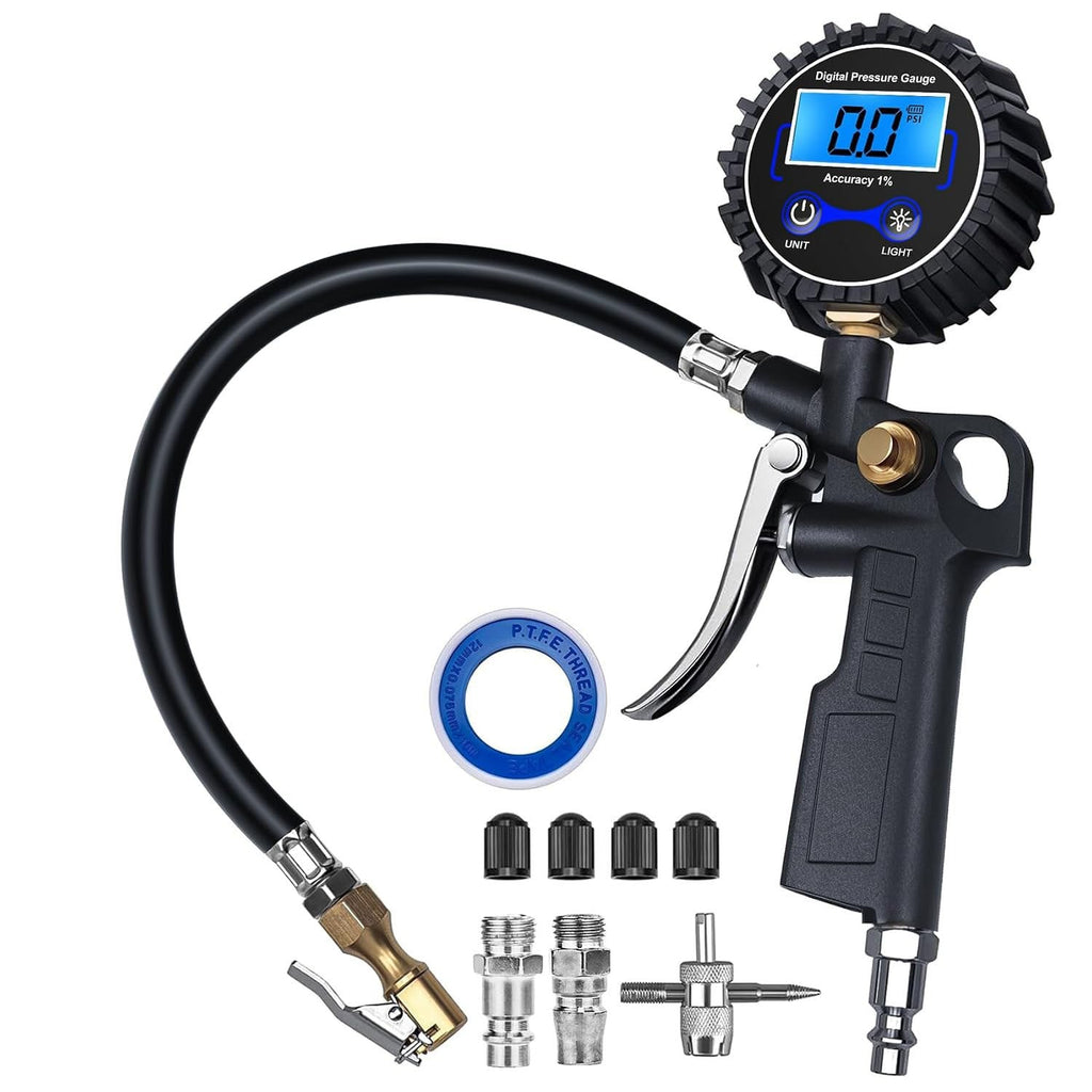 🔥LAST DAY 49% OFF - 🛠️🚗 High Precision Digital Tire Inflator Pressure Gauge | 3-in-1 Inflate Deflate Check Tire Tool
