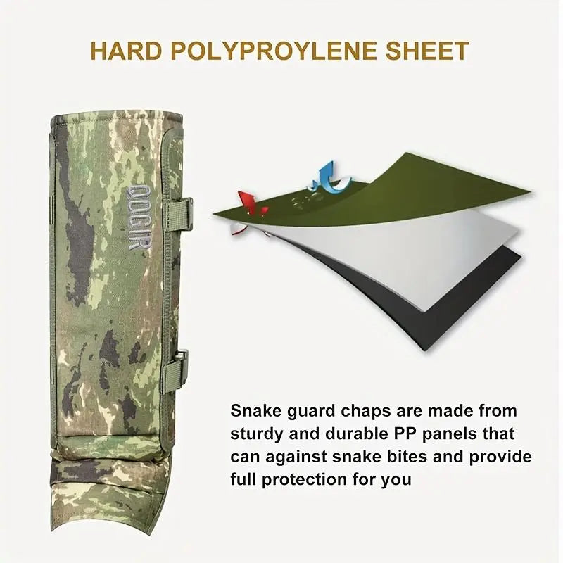 Unisex Adjustable Outdoor Snake-Resistant Leg Gaiters, Abrasion-Resistant Durable Fabric Protective Gear for Hunting, Hiking