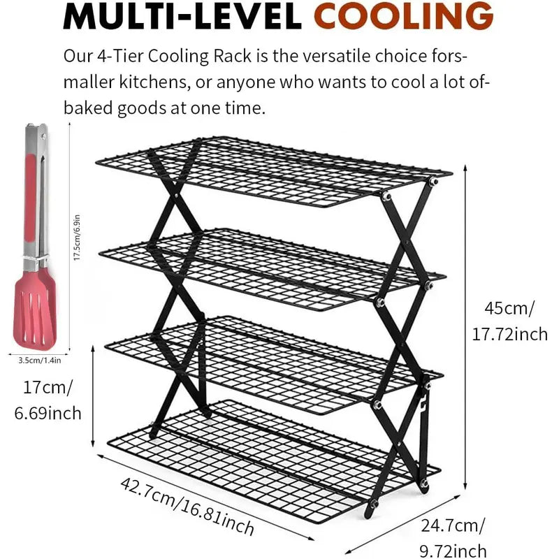 Geesta 2/3/4-Tier Upgraded Collapsible Cooling Rack