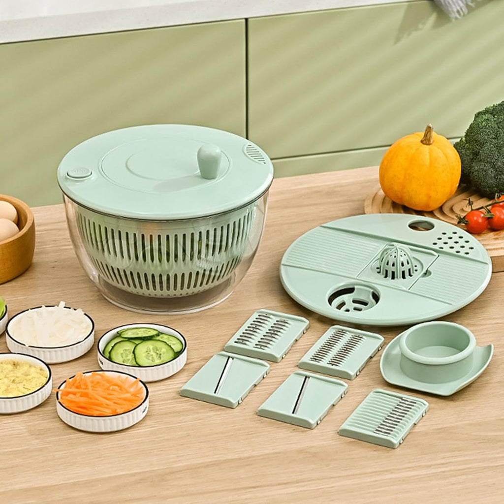 Salad Spinner Large, 3 IN 1 Vegetable and Fruit Washing Bowl with Strainer