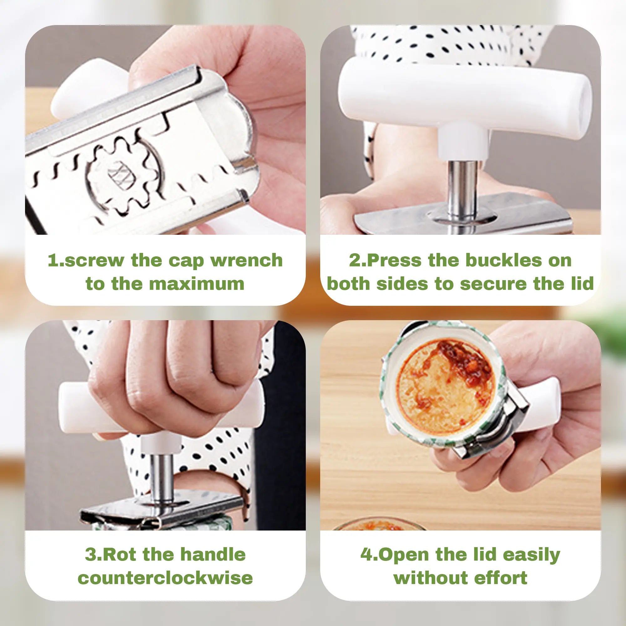 🔧 Stainless Steel Jar Opener – Easy Grip for Mason Jars & Sauce Cans
