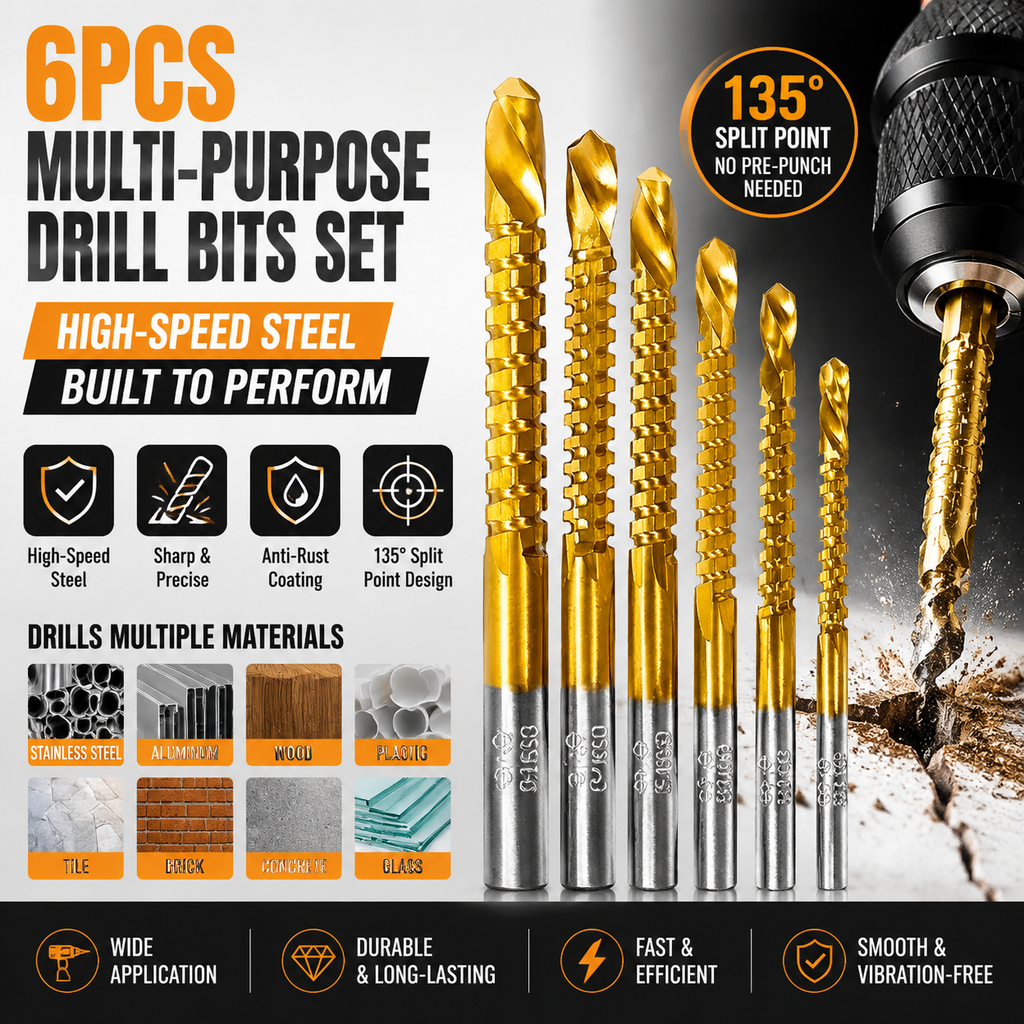 ⚡Limited Time 50% Off✨6 Counts Metalworking Ldeal For Drilling